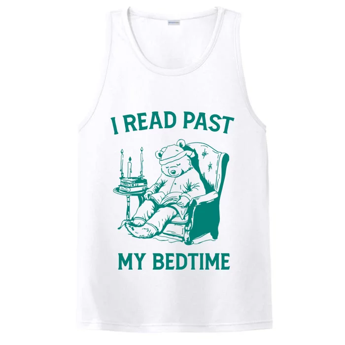 I Read Past My Bedtime Retro Performance Tank