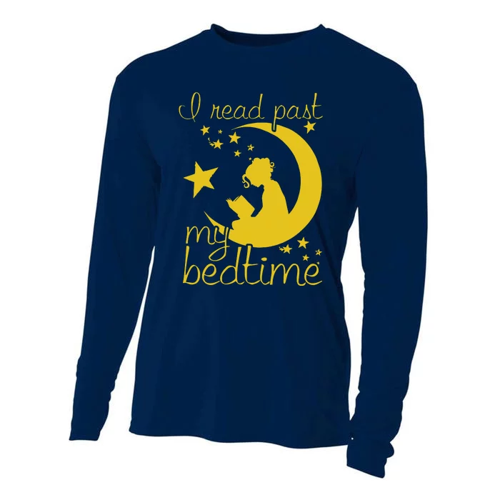 I Read Past My Bedtime Lover Funny Reading Gift Cooling Performance Long Sleeve Crew