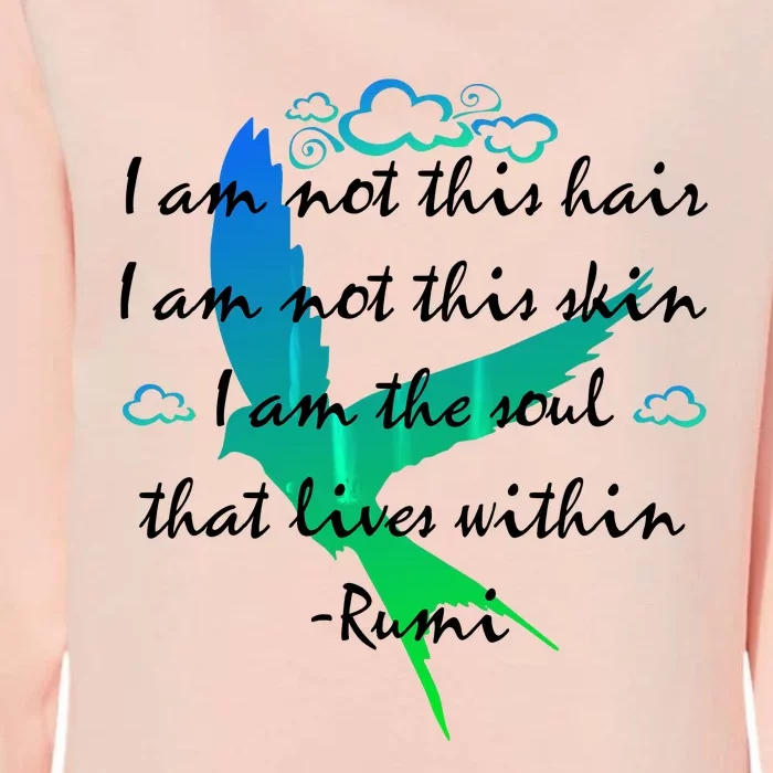 Inspiring Rumi Quote With Flying Bird Womens California Wash Sweatshirt