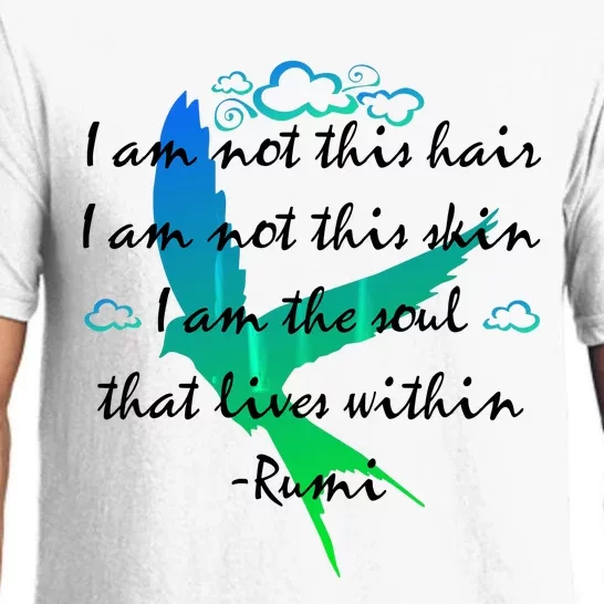 Inspiring Rumi Quote With Flying Bird Pajama Set