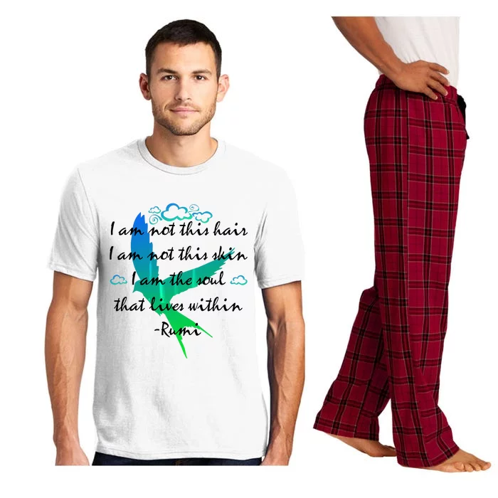 Inspiring Rumi Quote With Flying Bird Pajama Set