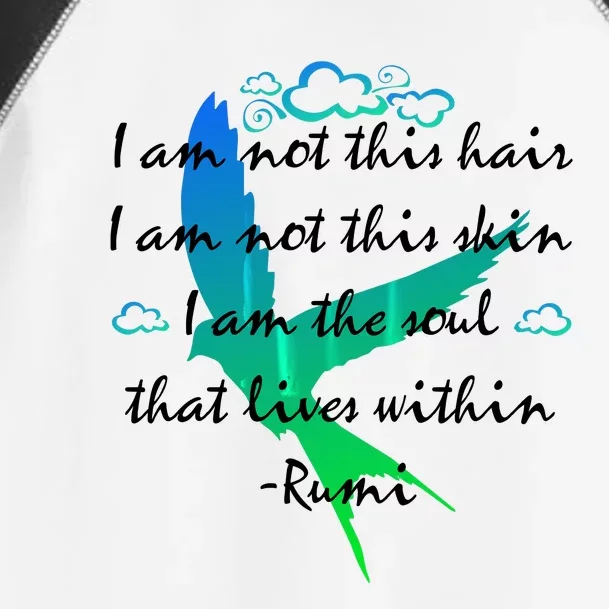 Inspiring Rumi Quote With Flying Bird Toddler Fine Jersey T-Shirt