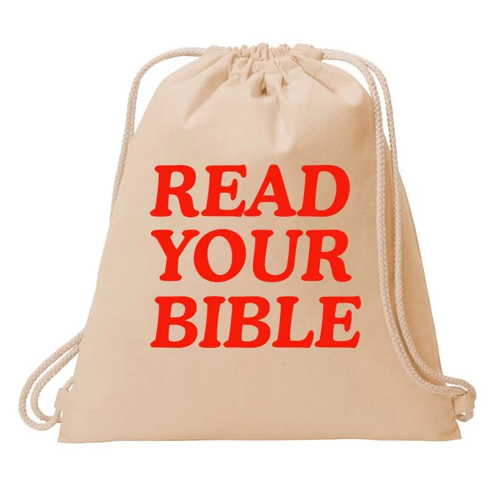 Isaiah Robin Read Your Bible Drawstring Bag