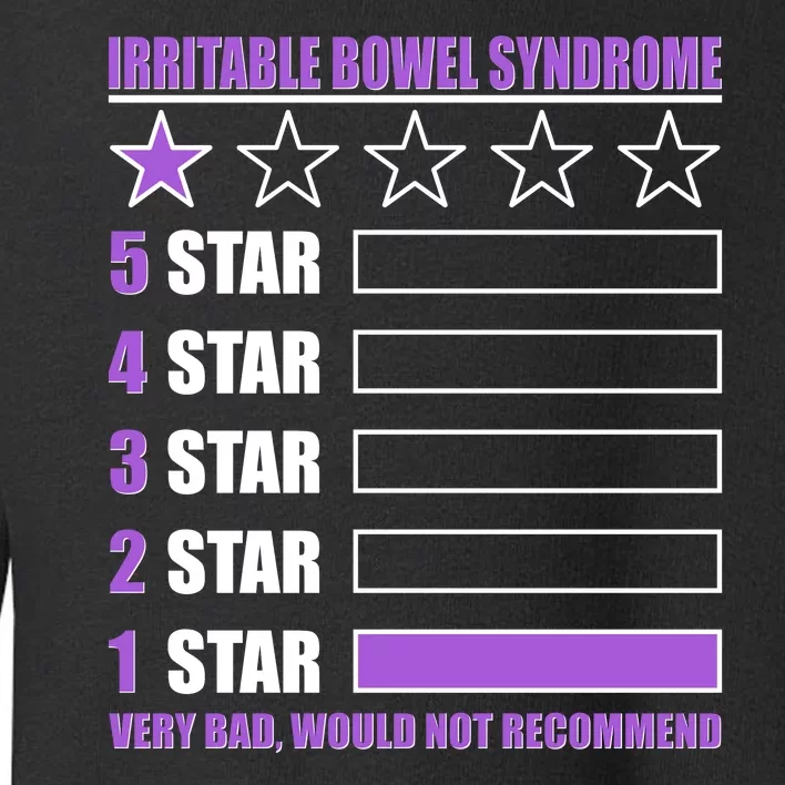 Irritable Bowel Syndrome 1 Star Rating Very Bad Would Not Recommend Toddler Sweatshirt