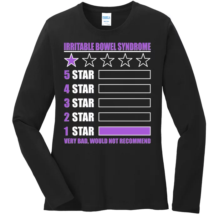 Irritable Bowel Syndrome 1 Star Rating Very Bad Would Not Recommend Ladies Long Sleeve Shirt