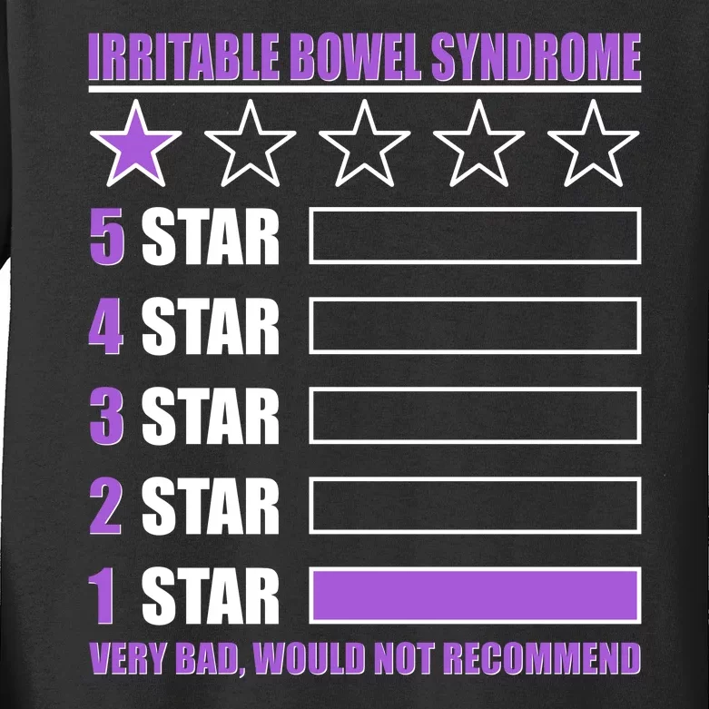 Irritable Bowel Syndrome 1 Star Rating Very Bad Would Not Recommend Kids Long Sleeve Shirt