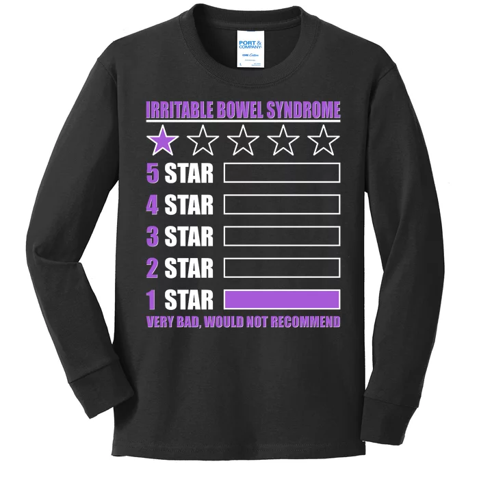 Irritable Bowel Syndrome 1 Star Rating Very Bad Would Not Recommend Kids Long Sleeve Shirt