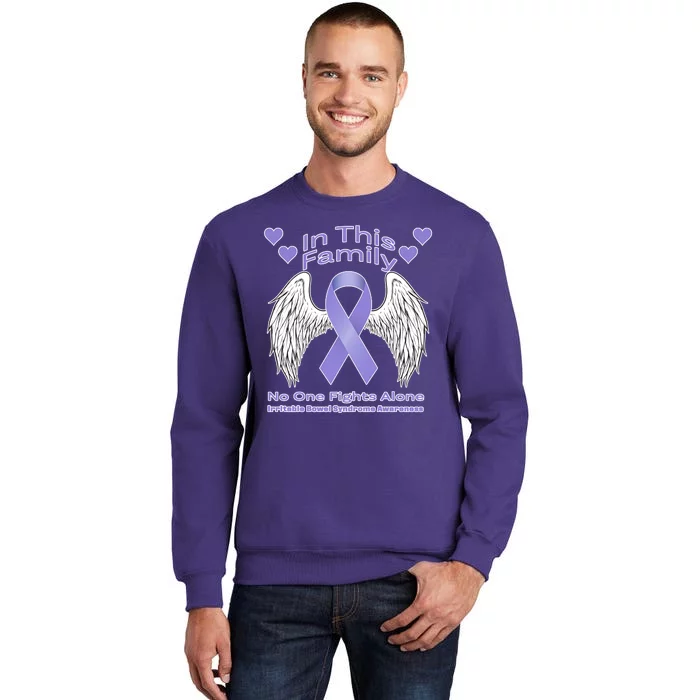 Irritable Bowel Syndrome Awareness Angle Wings No Fights Alone Sweatshirt