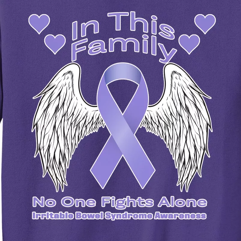 Irritable Bowel Syndrome Awareness Angle Wings No Fights Alone Sweatshirt