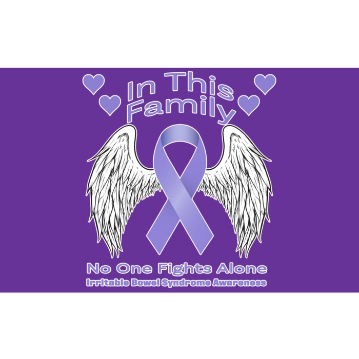 Irritable Bowel Syndrome Awareness Angle Wings No Fights Alone Bumper Sticker