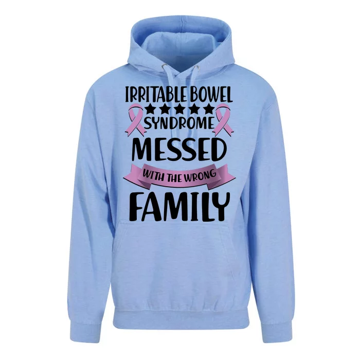 Irritable Bowel Syndrome Messed With The Wrong Family Unisex Surf Hoodie