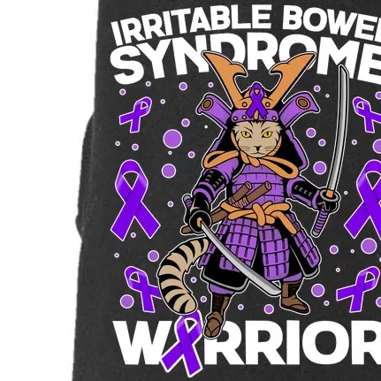 Irritable Bowel Syndrome Warrior Samurai Cat Doggie 3-End Fleece Hoodie