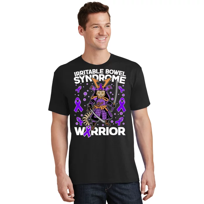 Irritable Bowel Syndrome Warrior Samurai Cat T-Shirt