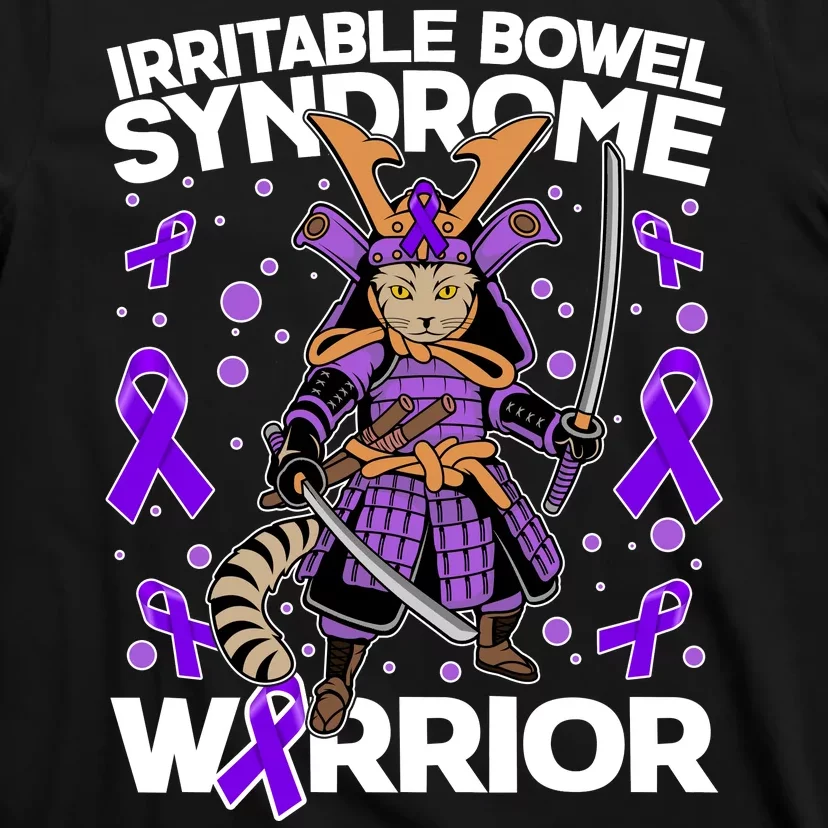 Irritable Bowel Syndrome Warrior Samurai Cat T-Shirt