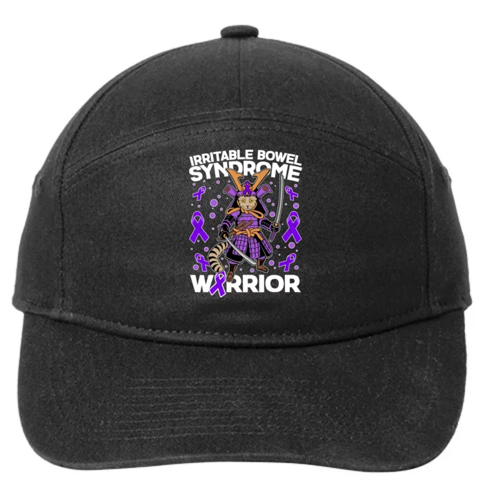 Irritable Bowel Syndrome Warrior Samurai Cat 7-Panel Snapback Hat