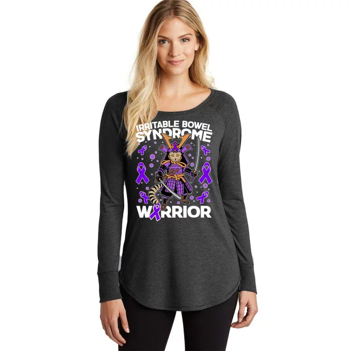 Irritable Bowel Syndrome Warrior Samurai Cat Women's Perfect Tri Tunic Long Sleeve Shirt