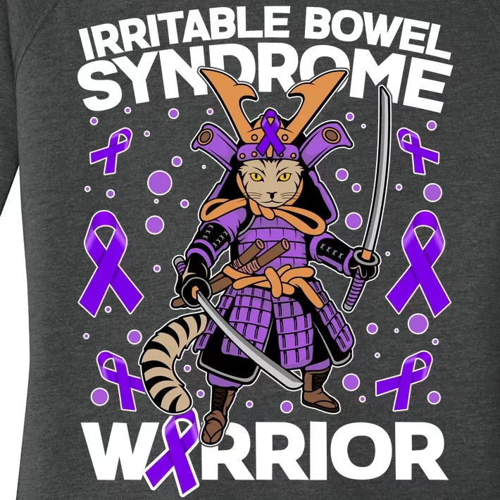 Irritable Bowel Syndrome Warrior Samurai Cat Women's Perfect Tri Tunic Long Sleeve Shirt