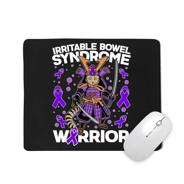 Irritable Bowel Syndrome Warrior Samurai Cat Mousepad