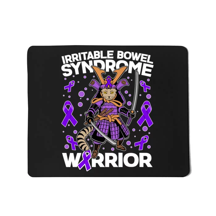 Irritable Bowel Syndrome Warrior Samurai Cat Mousepad