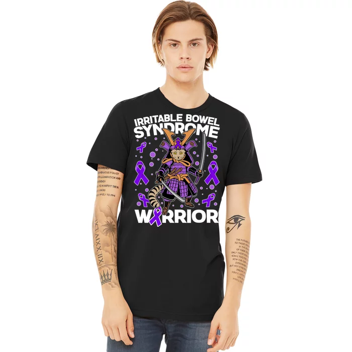 Irritable Bowel Syndrome Warrior Samurai Cat Premium T-Shirt