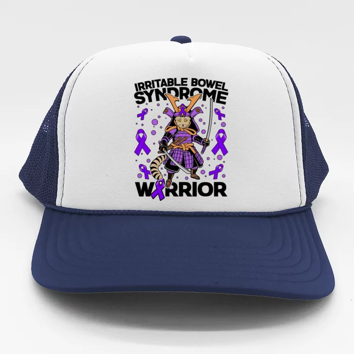 Irritable Bowel Syndrome Warrior Samurai Cat Trucker Hat