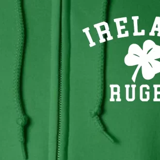 IRELAND RUGBY Shirts Irish Shamrock Rugby Full Zip Hoodie