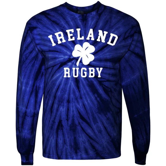 IRELAND RUGBY Shirts Irish Shamrock Rugby Tie-Dye Long Sleeve Shirt