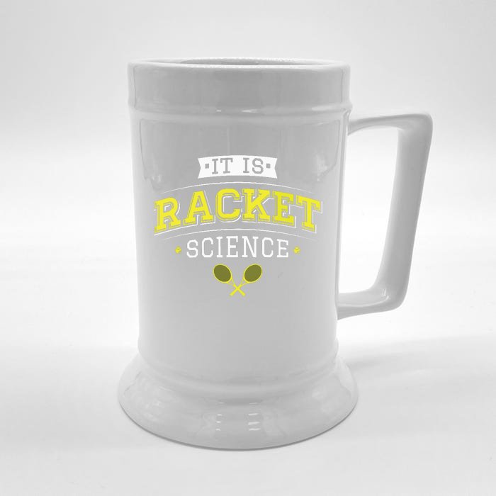 Its Racket Science Funny Tennis Lover Coach Front & Back Beer Stein