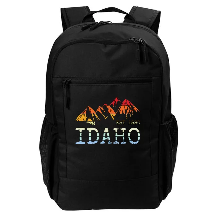 Idaho Retro Sunset Vintage Mountain Home Est 1890 Hiking Daily Commute Backpack