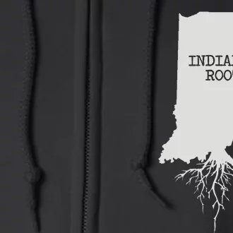 Indiana Roots State Map Gift Indiana Full Zip Hoodie