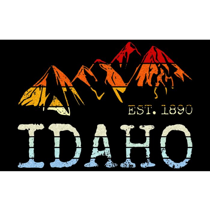 Idaho Retro Sunset Vintage Mountain Home Est 1890 Hiking Bumper Sticker