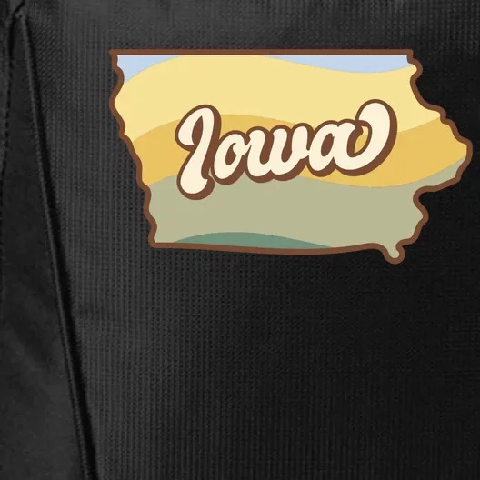 Iowa Retro Sunset Logo City Backpack