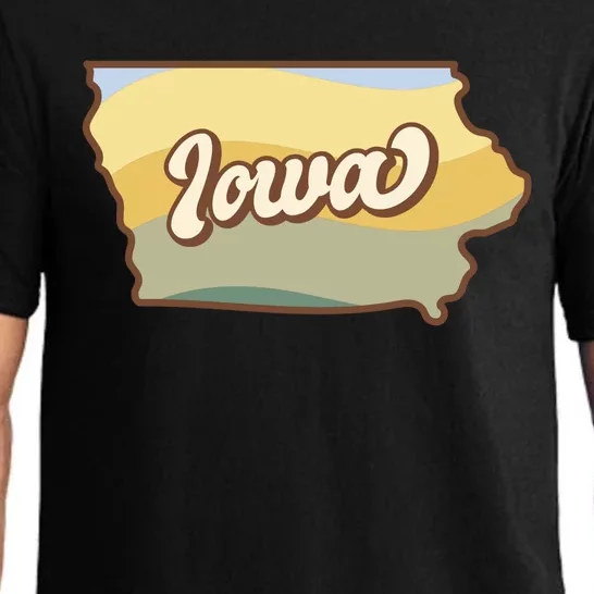 Iowa Retro Sunset Logo Pajama Set