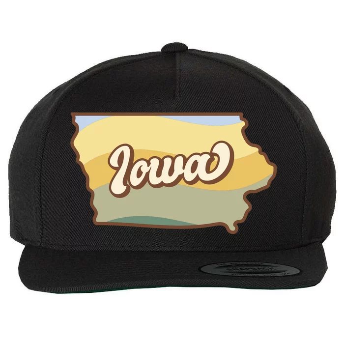 Iowa Retro Sunset Logo Wool Snapback Cap