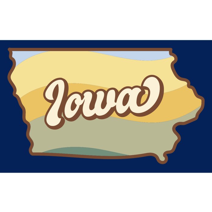 Iowa Retro Sunset Logo Bumper Sticker