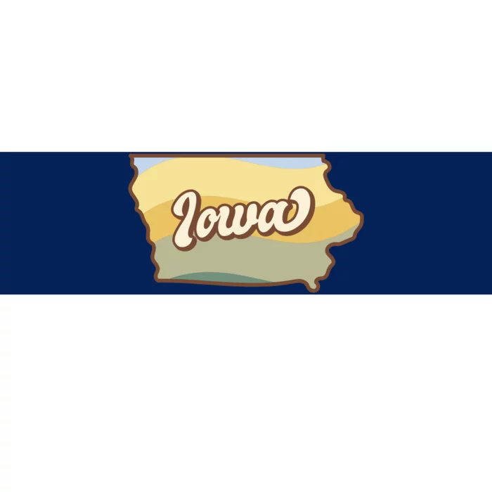 Iowa Retro Sunset Logo Bumper Sticker