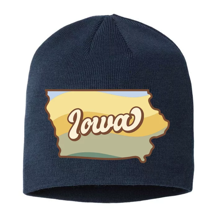 Iowa Retro Sunset Logo 8 1/2in Sustainable Knit Beanie