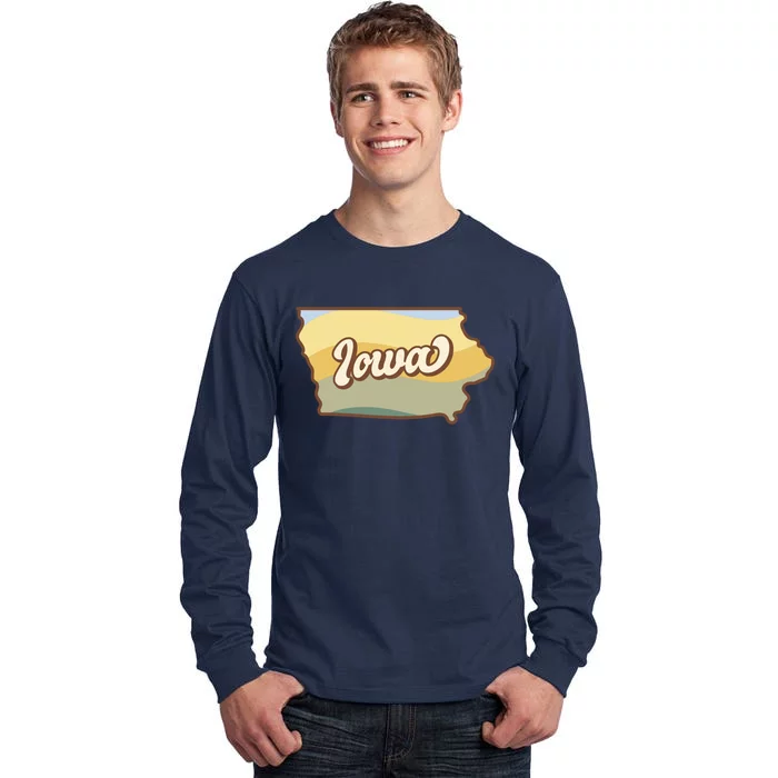 Iowa Retro Sunset Logo Tall Long Sleeve T-Shirt