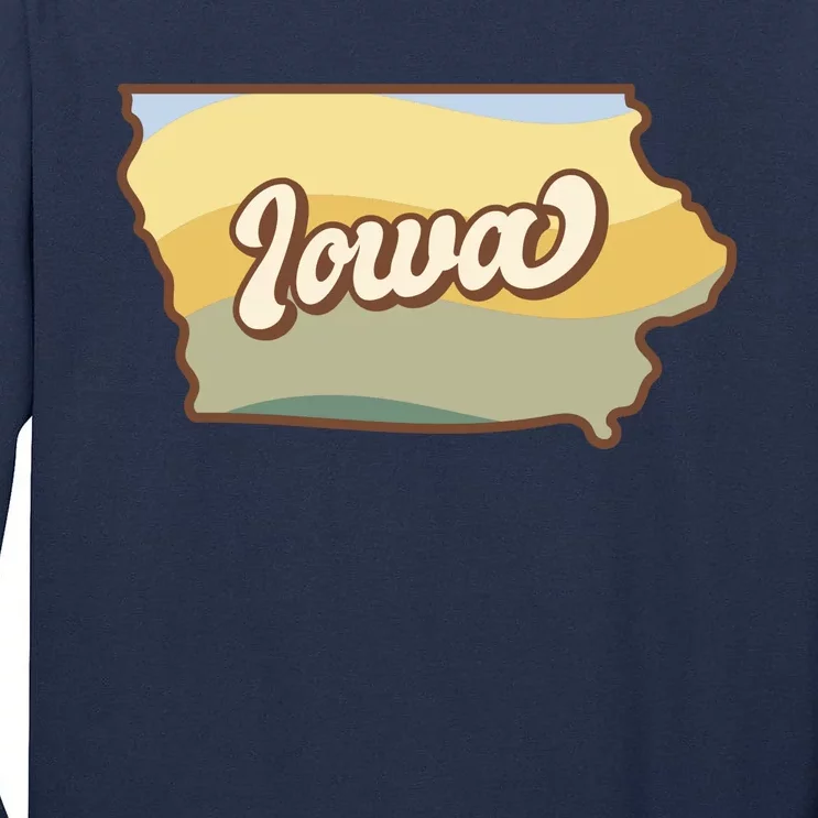 Iowa Retro Sunset Logo Tall Long Sleeve T-Shirt