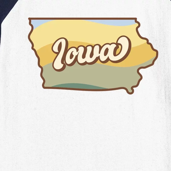 Iowa Retro Sunset Logo Baseball Sleeve Shirt