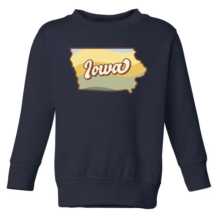 Iowa Retro Sunset Logo Toddler Sweatshirt