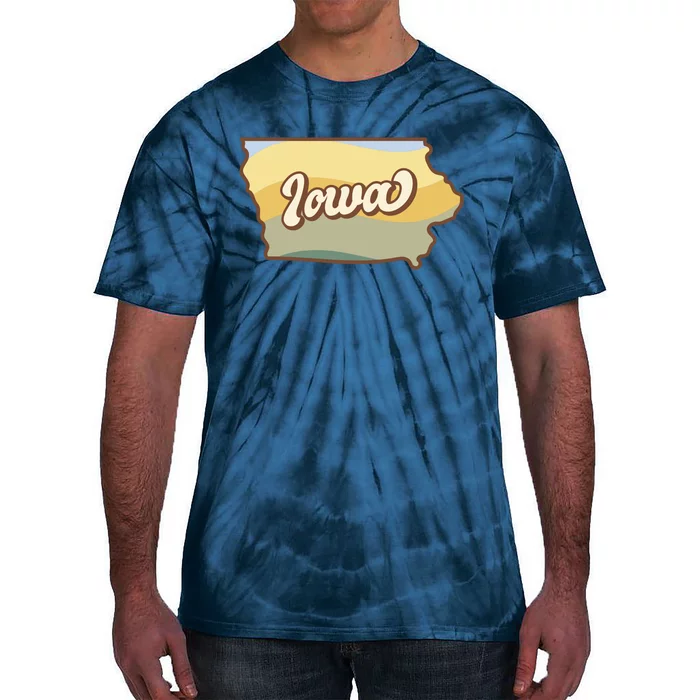 Iowa Retro Sunset Logo Tie-Dye T-Shirt