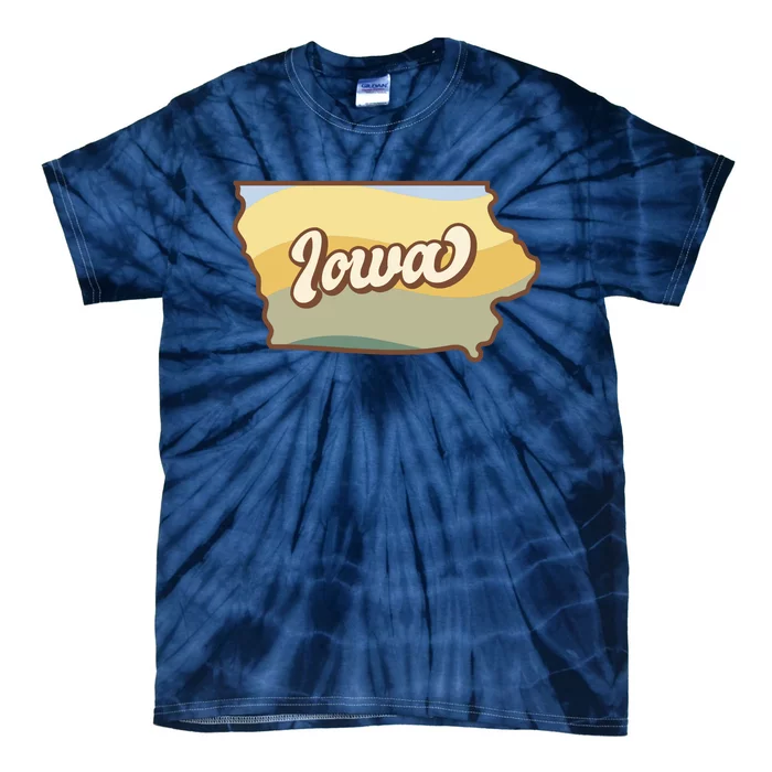 Iowa Retro Sunset Logo Tie-Dye T-Shirt