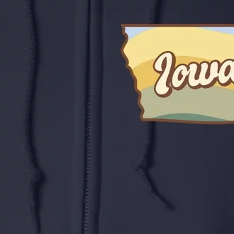 Iowa Retro Sunset Logo Full Zip Hoodie