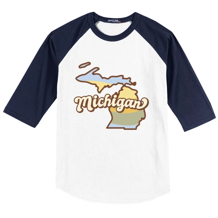 Iowa Retro Sunset Logo Baseball Sleeve Shirt