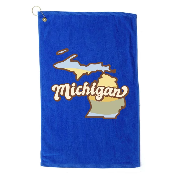 Iowa Retro Sunset Logo Platinum Collection Golf Towel