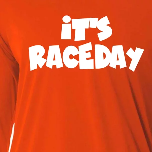 It's Raceday Speedway Racetrack Stock Car Auto Racing Gift Cooling Performance Long Sleeve Crew