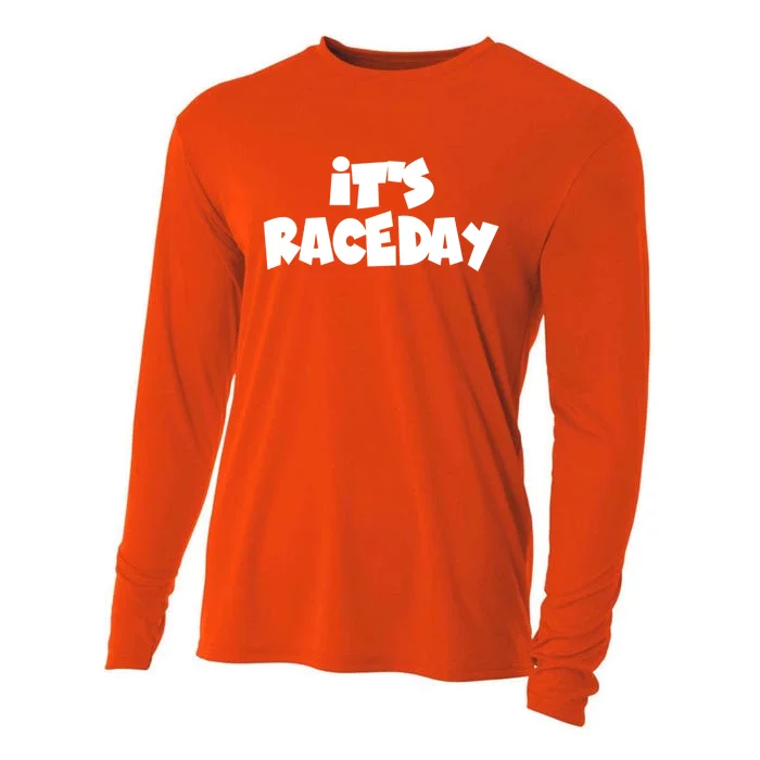 It's Raceday Speedway Racetrack Stock Car Auto Racing Gift Cooling Performance Long Sleeve Crew