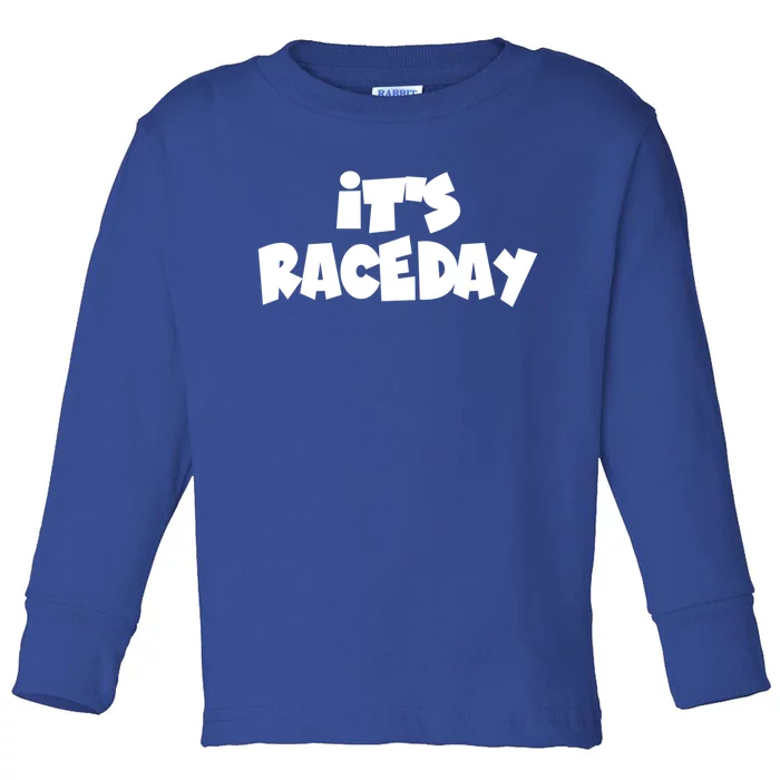 It's Raceday Speedway Racetrack Stock Car Auto Racing Gift Toddler Long Sleeve Shirt