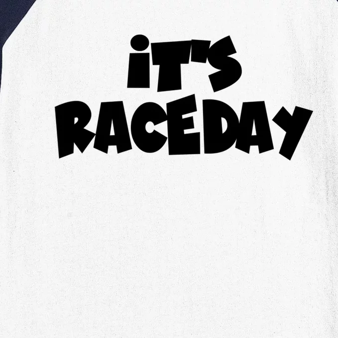 It's Raceday Speedway Racetrack Stock Car Auto Racing Gift Baseball Sleeve Shirt